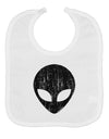 Extraterrestrial Face - Alien Distressed Baby Bib by TooLoud