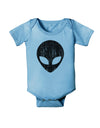 Extraterrestrial Face - Alien Distressed Baby Romper Bodysuit by TooLoud-Baby Romper-TooLoud-Light-Blue-06-Months-Davson Sales