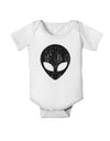 Extraterrestrial Face - Alien Distressed Baby Romper Bodysuit by TooLoud-Baby Romper-TooLoud-White-06-Months-Davson Sales