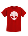 Extraterrestrial Face - Alien Distressed Childrens Dark T-Shirt by TooLoud-Childrens T-Shirt-TooLoud-Red-X-Small-Davson Sales