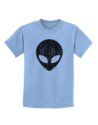 Extraterrestrial Face - Alien Distressed Childrens T-Shirt by TooLoud-Childrens T-Shirt-TooLoud-Light-Blue-X-Small-Davson Sales