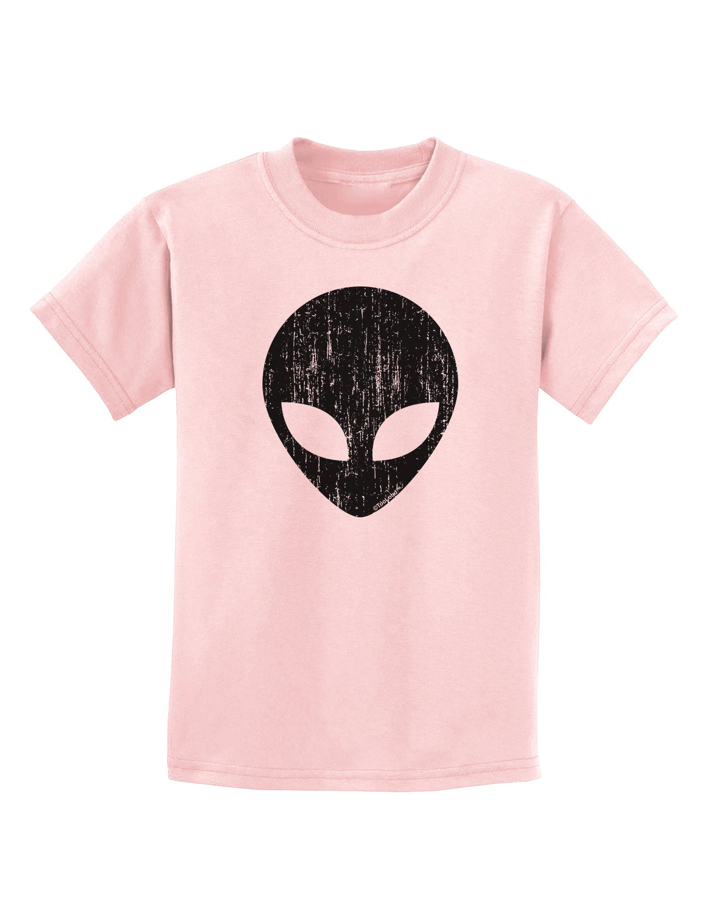 Extraterrestrial Face - Alien Distressed Childrens T-Shirt by TooLoud-Childrens T-Shirt-TooLoud-PalePink-X-Small-Davson Sales