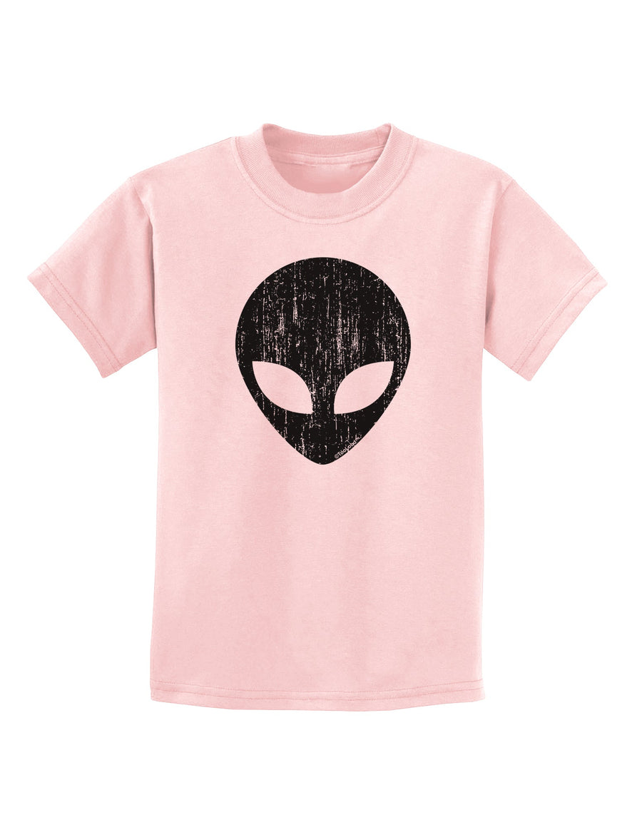 Extraterrestrial Face - Alien Distressed Childrens T-Shirt by TooLoud-Childrens T-Shirt-TooLoud-White-X-Small-Davson Sales