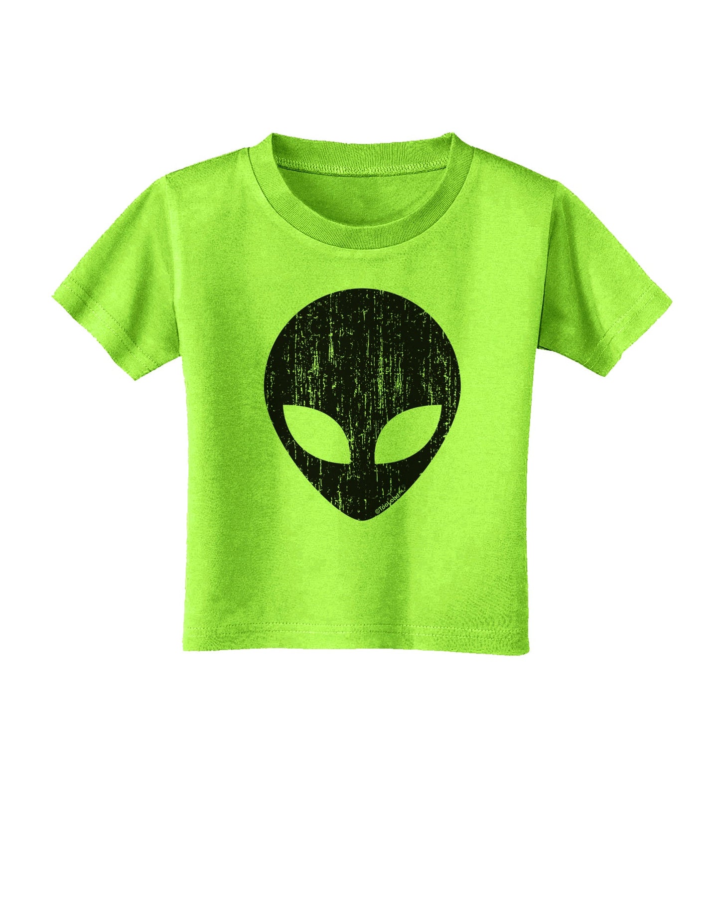 Extraterrestrial Face - Alien Distressed Toddler T-Shirt by TooLoud-Toddler T-Shirt-TooLoud-Lime-Green-2T-Davson Sales