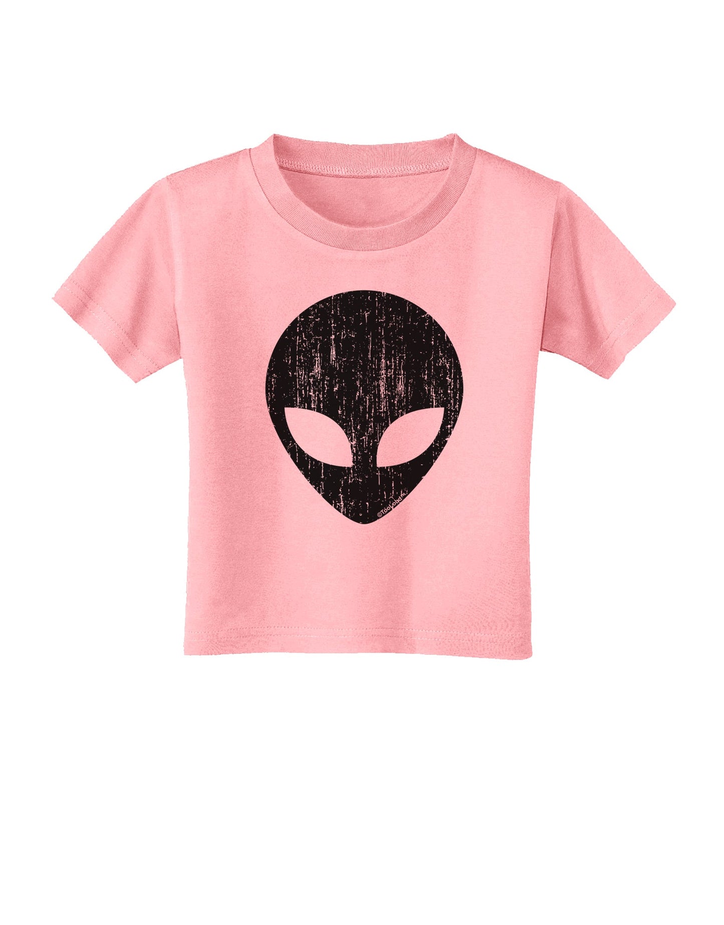 Extraterrestrial Face - Alien Distressed Toddler T-Shirt by TooLoud-Toddler T-Shirt-TooLoud-Candy-Pink-2T-Davson Sales