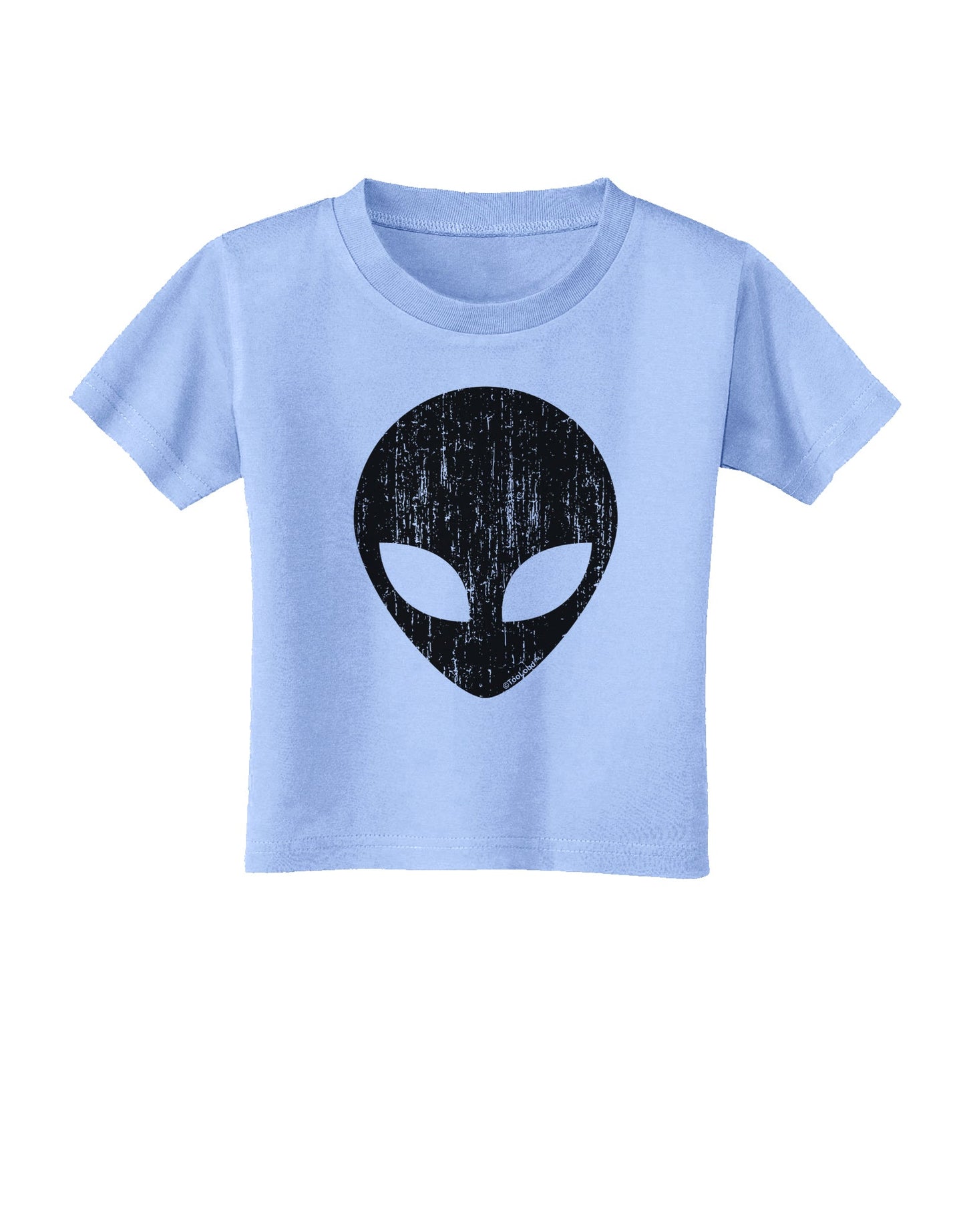 Extraterrestrial Face - Alien Distressed Toddler T-Shirt by TooLoud-Toddler T-Shirt-TooLoud-Aquatic-Blue-2T-Davson Sales