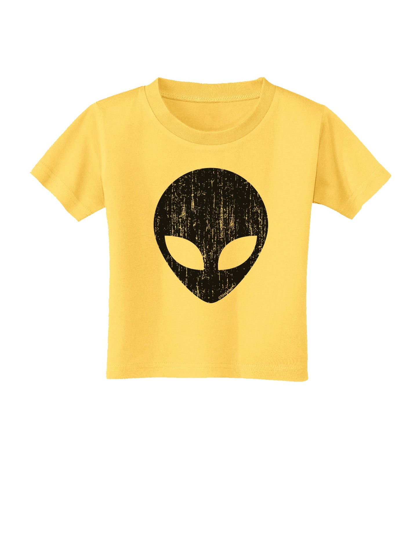 Extraterrestrial Face - Alien Distressed Toddler T-Shirt by TooLoud-Toddler T-Shirt-TooLoud-Yellow-2T-Davson Sales