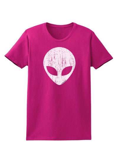 Extraterrestrial Face - Alien Distressed Womens Dark T-Shirt by TooLoud-Womens T-Shirt-TooLoud-Hot-Pink-Small-Davson Sales