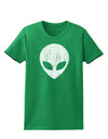 Extraterrestrial Face - Alien Distressed Womens Dark T-Shirt by TooLoud-Womens T-Shirt-TooLoud-Kelly-Green-X-Small-Davson Sales