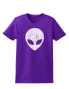 Extraterrestrial Face - Alien Distressed Womens Dark T-Shirt by TooLoud-Womens T-Shirt-TooLoud-Purple-X-Small-Davson Sales