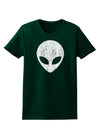 Extraterrestrial Face - Alien Distressed Womens Dark T-Shirt by TooLoud-Womens T-Shirt-TooLoud-Forest-Green-Small-Davson Sales