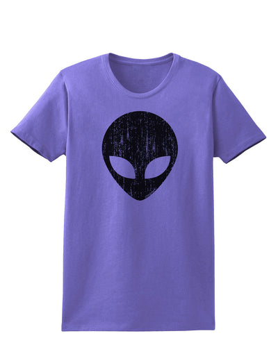 Extraterrestrial Face - Alien Distressed Womens T-Shirt by TooLoud-Womens T-Shirt-TooLoud-Violet-X-Small-Davson Sales