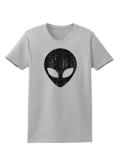 Extraterrestrial Face - Alien Distressed Womens T-Shirt by TooLoud-Womens T-Shirt-TooLoud-AshGray-X-Small-Davson Sales