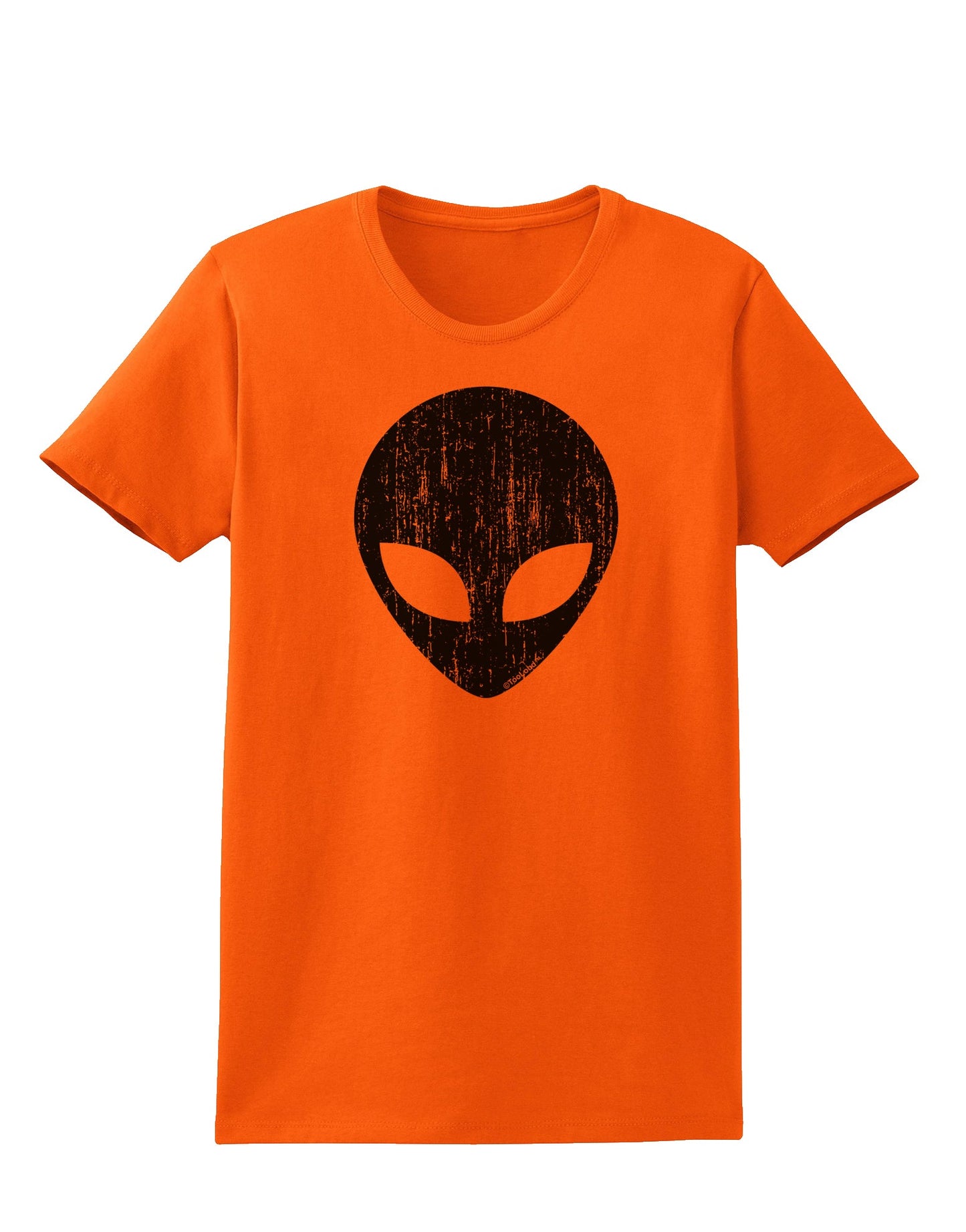 Extraterrestrial Face - Alien Distressed Womens T-Shirt by TooLoud-Womens T-Shirt-TooLoud-Orange-X-Small-Davson Sales