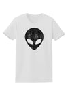 Extraterrestrial Face - Alien Distressed Womens T-Shirt by TooLoud-Womens T-Shirt-TooLoud-White-X-Small-Davson Sales