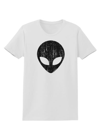 Extraterrestrial Face - Alien Distressed Womens T-Shirt by TooLoud-Womens T-Shirt-TooLoud-White-X-Small-Davson Sales