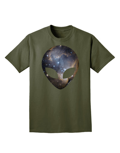 Extraterrestrial Face - Space #1 Adult Dark T-Shirt by TooLoud-Mens T-Shirt-TooLoud-Military-Green-Small-Davson Sales