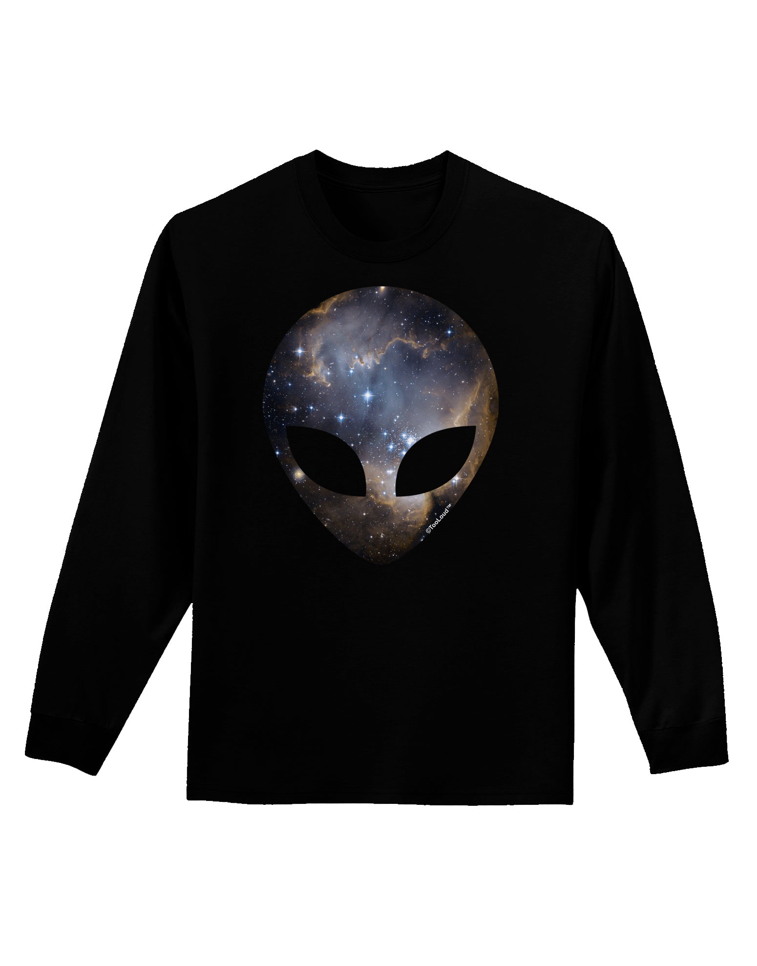 Extraterrestrial Face - Space #1 Adult Long Sleeve Dark T-Shirt by TooLoud-TooLoud-Black-Small-Davson Sales