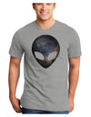 Extraterrestrial Face - Space #1 Adult V-Neck T-shirt by TooLoud-Mens V-Neck T-Shirt-TooLoud-HeatherGray-Small-Davson Sales