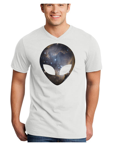 Extraterrestrial Face - Space #1 Adult V-Neck T-shirt by TooLoud-Mens V-Neck T-Shirt-TooLoud-White-Small-Davson Sales