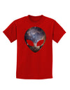 Extraterrestrial Face - Space #1 Childrens Dark T-Shirt by TooLoud-Childrens T-Shirt-TooLoud-Red-X-Small-Davson Sales