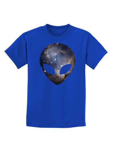 Extraterrestrial Face - Space #1 Childrens Dark T-Shirt by TooLoud-Childrens T-Shirt-TooLoud-Royal-Blue-X-Small-Davson Sales