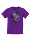 Extraterrestrial Face - Space #1 Childrens Dark T-Shirt by TooLoud-Childrens T-Shirt-TooLoud-Purple-X-Small-Davson Sales