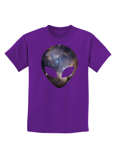 Extraterrestrial Face - Space #1 Childrens Dark T-Shirt by TooLoud-Childrens T-Shirt-TooLoud-Purple-X-Small-Davson Sales