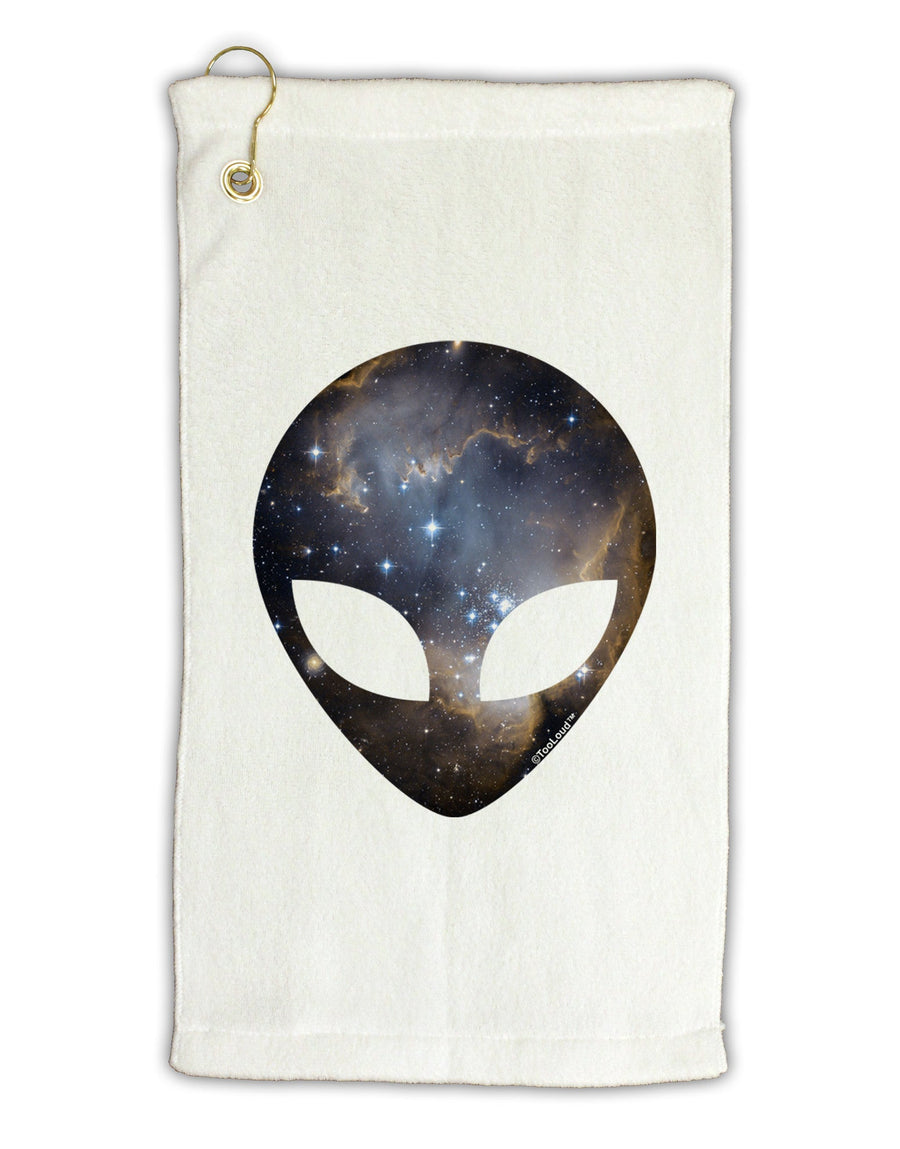 Extraterrestrial Face - Space #1 Micro Terry Gromet Golf Towel 16 x 25 inch by TooLoud-Golf Towel-TooLoud-White-Davson Sales