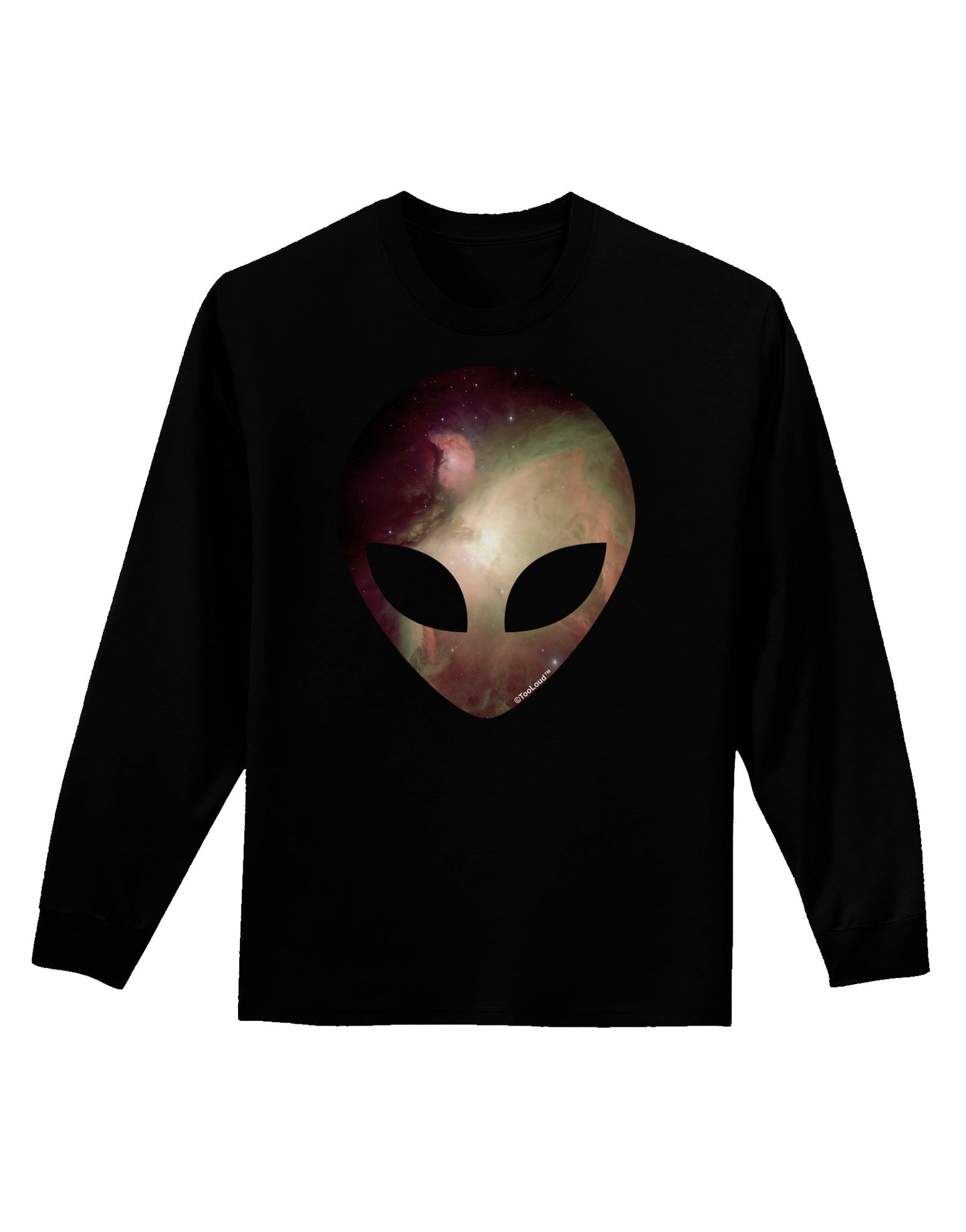Extraterrestrial Face - Space #2 Adult Long Sleeve Dark T-Shirt by TooLoud-TooLoud-Black-Small-Davson Sales