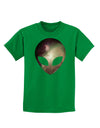 Extraterrestrial Face - Space #2 Childrens Dark T-Shirt by TooLoud-Childrens T-Shirt-TooLoud-Kelly-Green-X-Small-Davson Sales