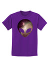 Extraterrestrial Face - Space #2 Childrens Dark T-Shirt by TooLoud-Childrens T-Shirt-TooLoud-Purple-X-Small-Davson Sales