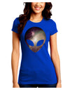 Extraterrestrial Face - Space #2 Juniors Crew Dark T-Shirt by TooLoud-T-Shirts Juniors Tops-TooLoud-Royal-Blue-Juniors Fitted Small-Davson Sales