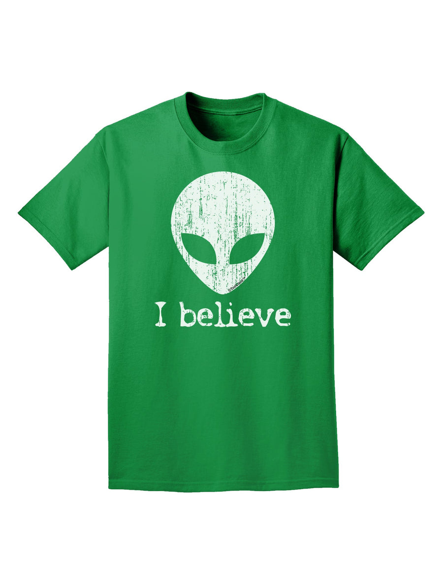 Extraterrestrial - I Believe Distressed Adult Dark T-Shirt by TooLoud-Mens T-Shirt-TooLoud-Purple-Small-Davson Sales