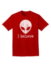 Extraterrestrial - I Believe Distressed Adult Dark T-Shirt by TooLoud-Mens T-Shirt-TooLoud-Red-Small-Davson Sales