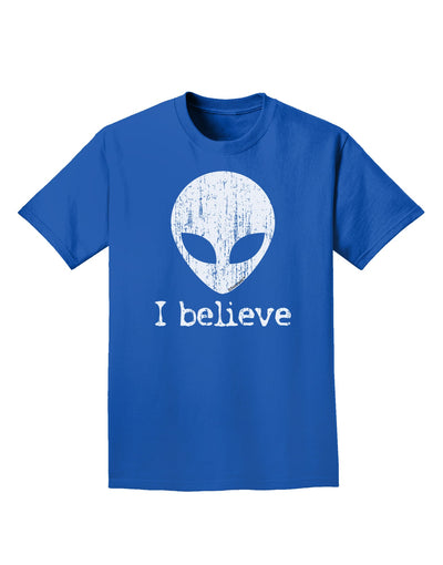 Extraterrestrial - I Believe Distressed Adult Dark T-Shirt by TooLoud-Mens T-Shirt-TooLoud-Royal-Blue-Small-Davson Sales