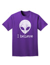 Extraterrestrial - I Believe Distressed Adult Dark T-Shirt by TooLoud-Mens T-Shirt-TooLoud-Purple-Small-Davson Sales