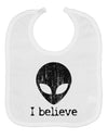 Extraterrestrial - I Believe Distressed Baby Bib by TooLoud