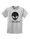 Extraterrestrial - I Believe Distressed Childrens T-Shirt by TooLoud-Childrens T-Shirt-TooLoud-AshGray-X-Small-Davson Sales