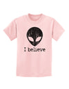 Extraterrestrial - I Believe Distressed Childrens T-Shirt by TooLoud-Childrens T-Shirt-TooLoud-PalePink-X-Small-Davson Sales