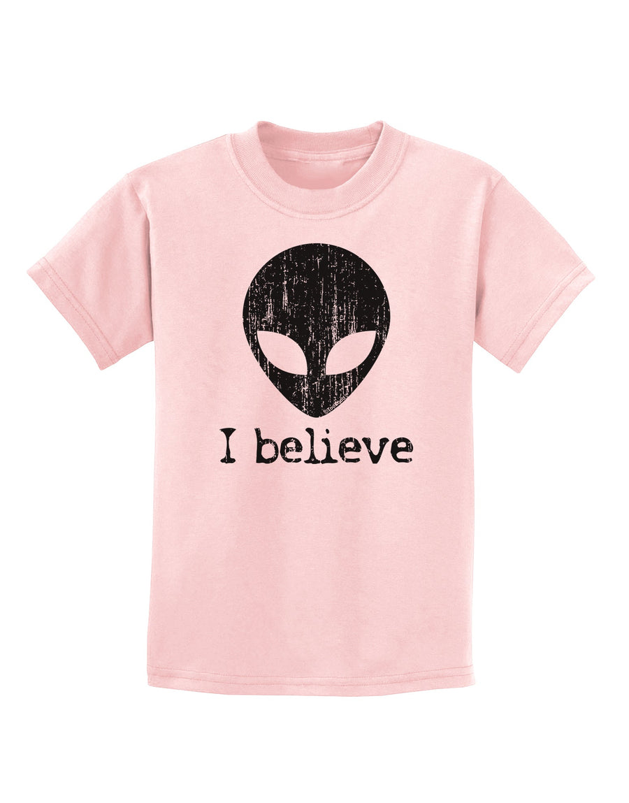 Extraterrestrial - I Believe Distressed Childrens T-Shirt by TooLoud-Childrens T-Shirt-TooLoud-White-X-Small-Davson Sales