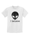 Extraterrestrial - I Believe Distressed Childrens T-Shirt by TooLoud-Childrens T-Shirt-TooLoud-White-X-Small-Davson Sales