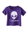 Extraterrestrial - I Believe Distressed Infant T-Shirt Dark by TooLoud-Infant T-Shirt-TooLoud-Purple-06-Months-Davson Sales