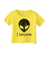 Extraterrestrial - I Believe Distressed Infant T-Shirt by TooLoud-Infant T-Shirt-TooLoud-Yellow-06-Months-Davson Sales