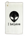 Extraterrestrial - I Believe Distressed Micro Terry Gromet Golf Towel 16 x 25 inch by TooLoud-Golf Towel-TooLoud-White-Davson Sales