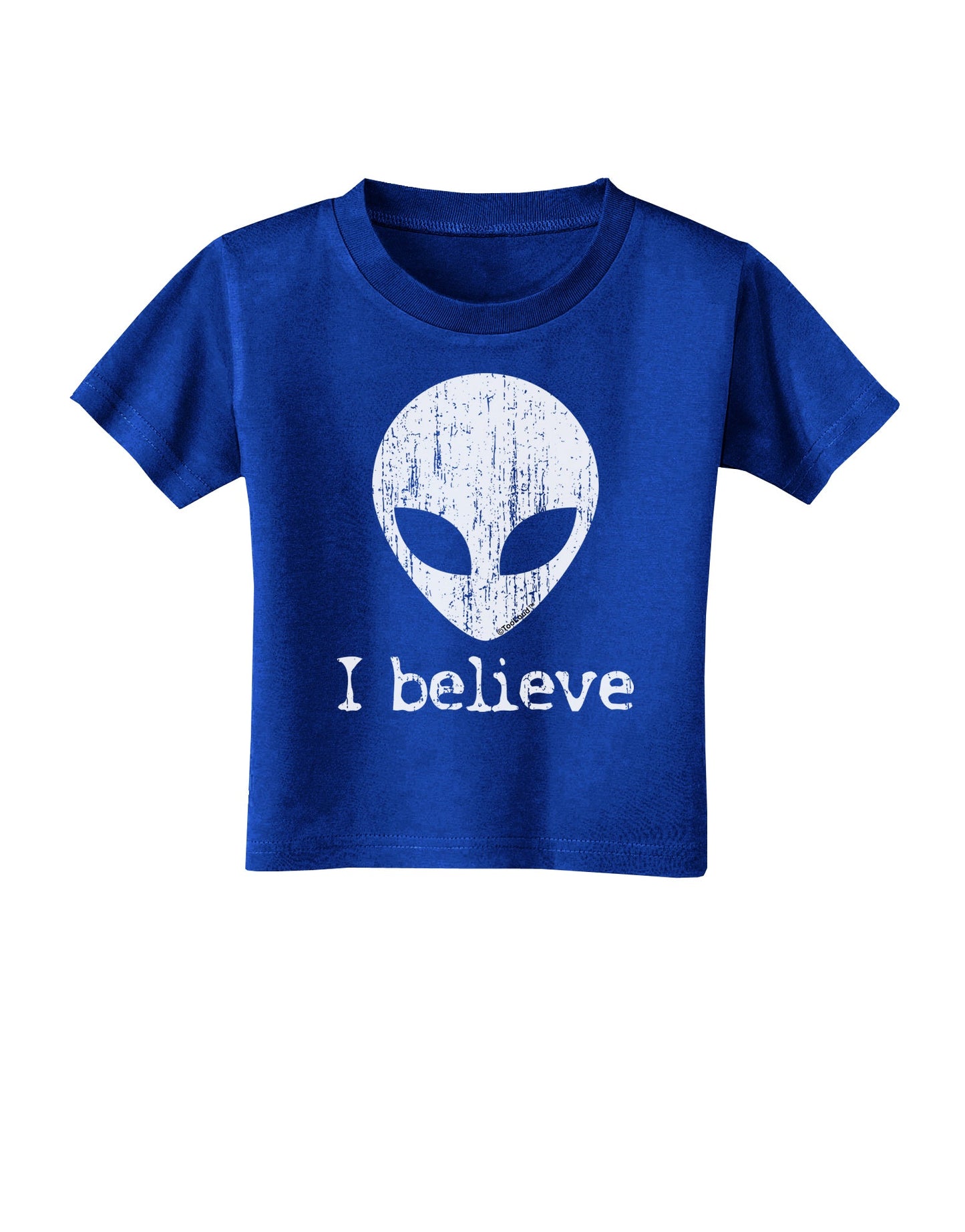 Extraterrestrial - I Believe Distressed Toddler T-Shirt Dark by TooLoud-Toddler T-Shirt-TooLoud-Royal-Blue-2T-Davson Sales