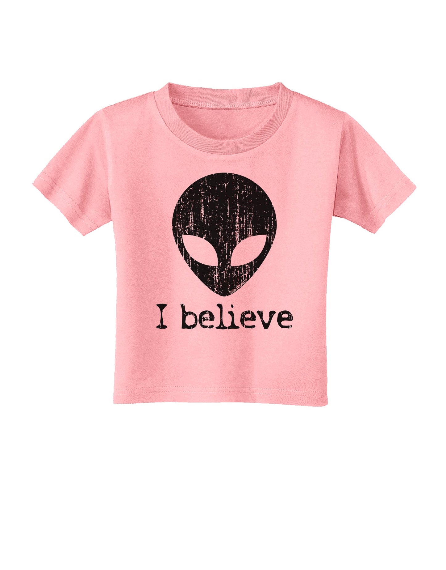 Extraterrestrial - I Believe Distressed Toddler T-Shirt by TooLoud-Toddler T-Shirt-TooLoud-Candy-Pink-2T-Davson Sales