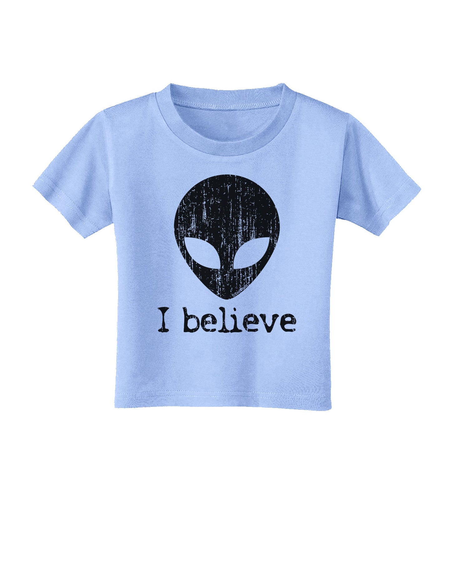 Extraterrestrial - I Believe Distressed Toddler T-Shirt by TooLoud-Toddler T-Shirt-TooLoud-Aquatic-Blue-2T-Davson Sales