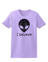 Extraterrestrial - I Believe Distressed Womens T-Shirt by TooLoud-Womens T-Shirt-TooLoud-Lavender-X-Small-Davson Sales