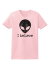 Extraterrestrial - I Believe Distressed Womens T-Shirt by TooLoud-Womens T-Shirt-TooLoud-PalePink-X-Small-Davson Sales